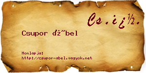 Csupor Ábel névjegykártya